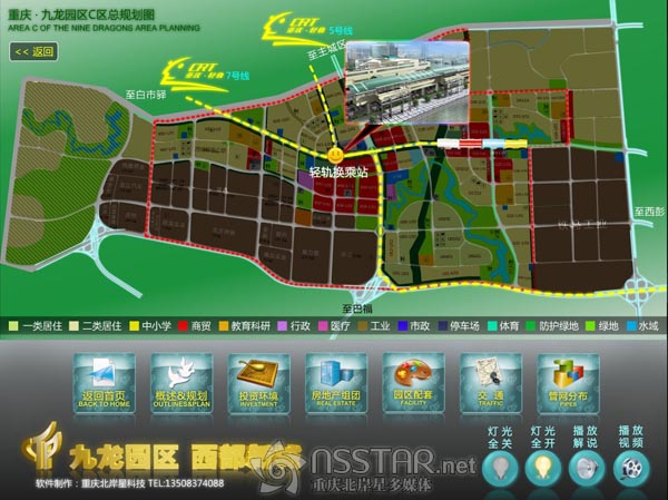 重慶九龍園區(qū)C區(qū)城市規(guī)劃多媒體展示+沙盤模型控制-nsstar