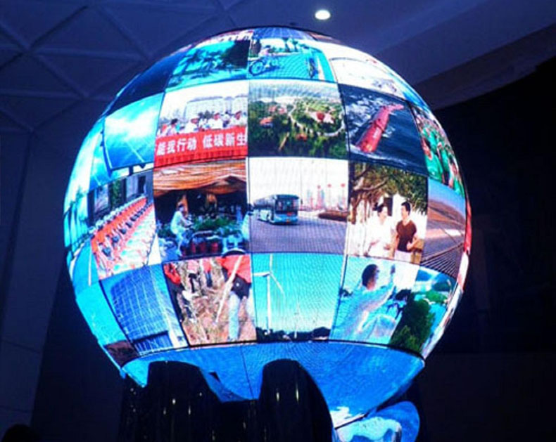 六面全景LED球形屏與西瓜皮LED球形屏的差別